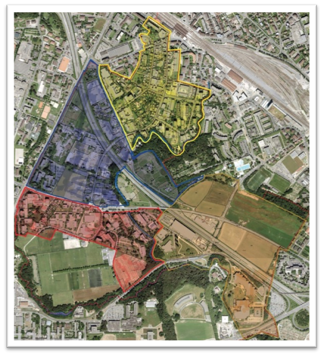 Carte de Chavannes-près-Renens, par zone