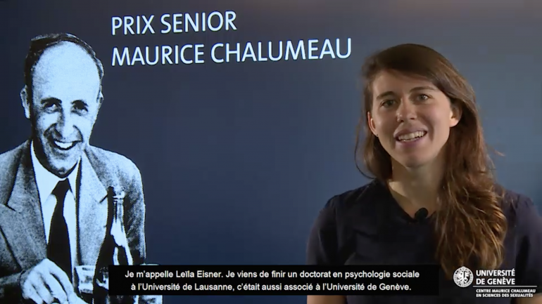 Dr Léïla Eisner is awarded the "Prix senior Maurice Chalumeau 2020"